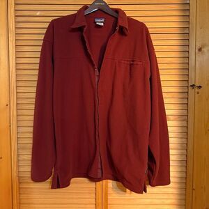 Patagonia Men's Burgundy thick flannel button up size large
